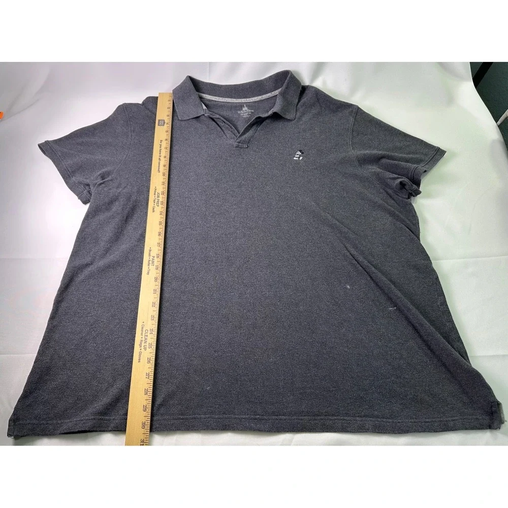Disney‎ Parks Mickey Mouse Polo Shirt Mens 2XL Relaxed Fit Gray Adult